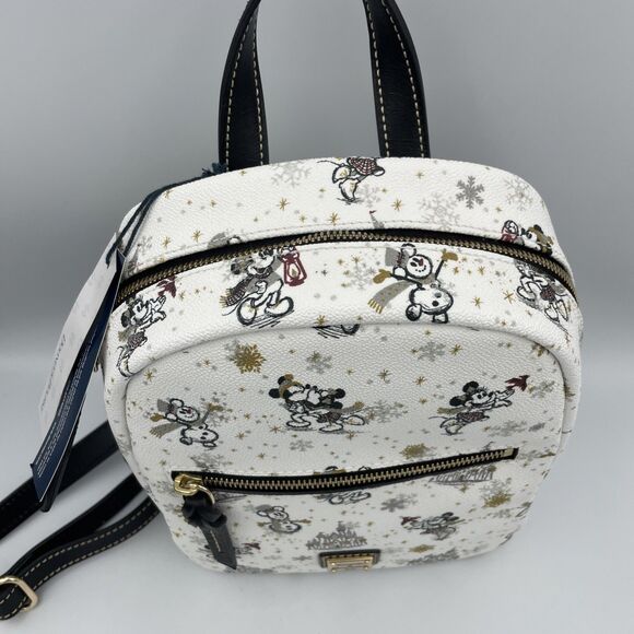 Dooney & Bourke Disney Mickey Holiday 2020 Mini Backpack Winter Wonderland NWT - Picture 5 of 16